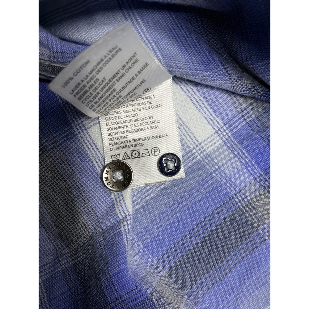 Tommy Bahama Coastline Cord Shirt Mens Large Blue Grey Plaid Cotton Corduroy L/S - Picture 8 of 10